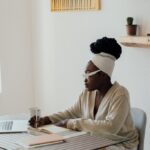 A Woman Working from Home